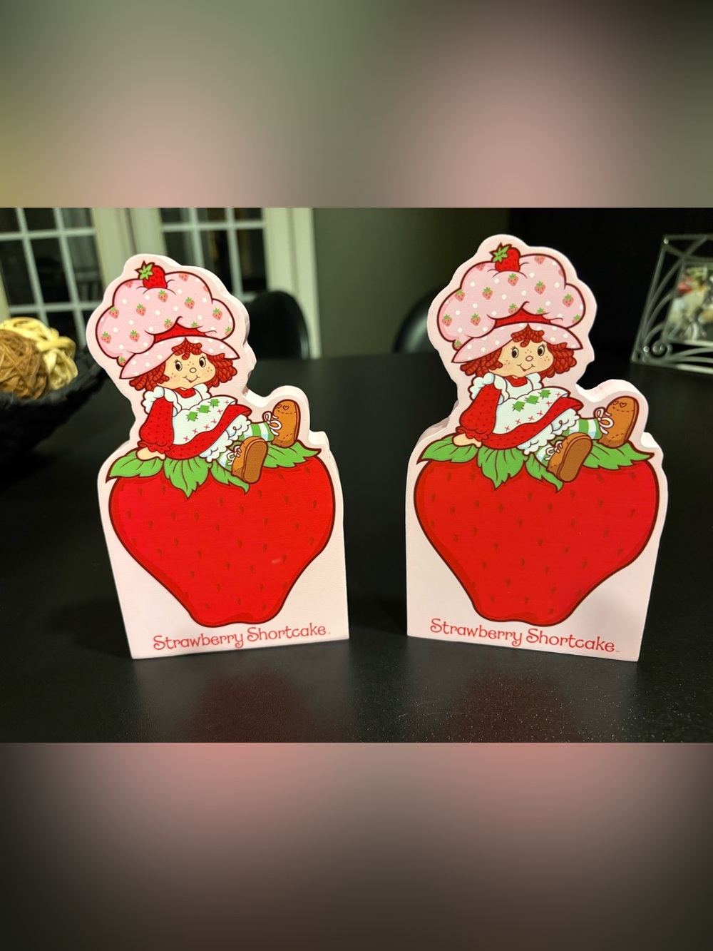 Strawberry Shortcake Pink & Red Decorative Figurine Pair - Strawberry Shortcake